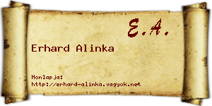 Erhard Alinka névjegykártya